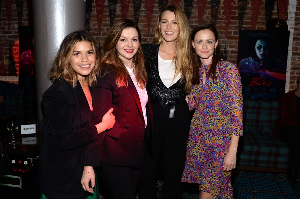 NEW YORK, NY - MAY 15:  (L-R) America Ferrera, Amber Tamblyn, Blake Lively and Alexis Bledel attend the "Paint It Black" New York premiere after party at Fishbowl at the Dream Hotel on May 15, 2017 in New York City.  (Photo by Andrew Toth/Getty Images)