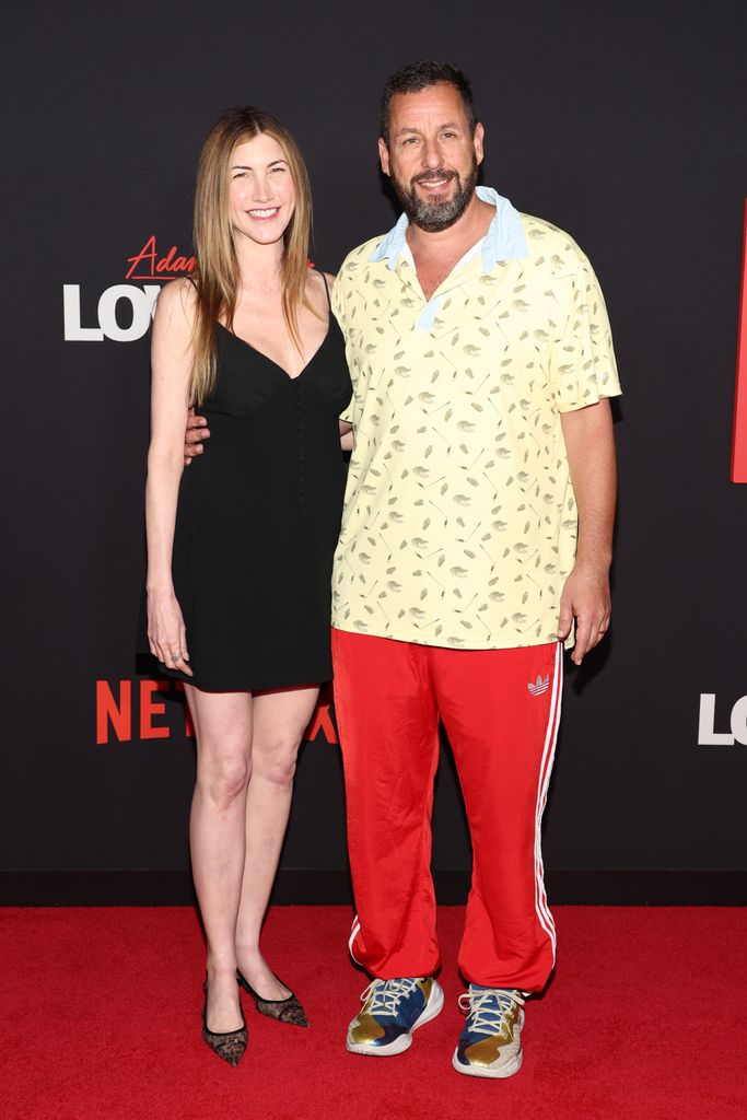 adam sandler and wife jackie at adam sandler love you premiere nyc