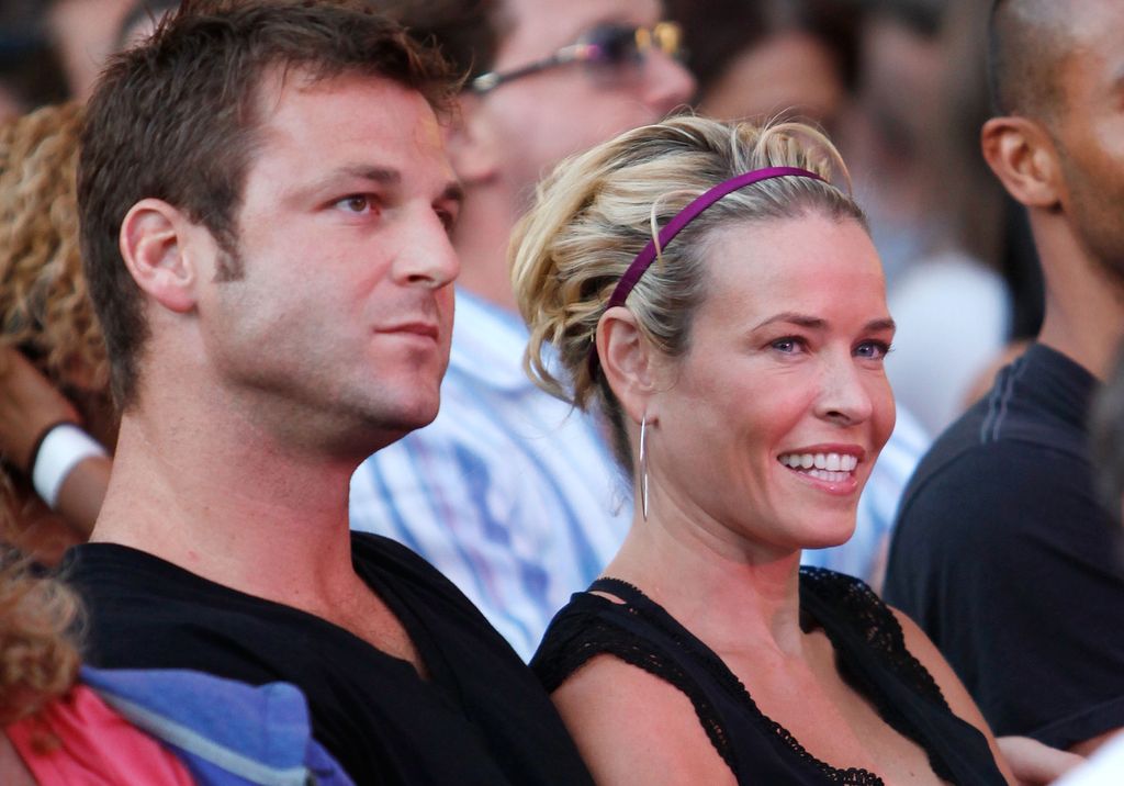Dave Salmoni and Chelsea Handler attend the Natasha Bedingfield concert at The Americana at Brand on August 11, 2010 in Glendale, California
