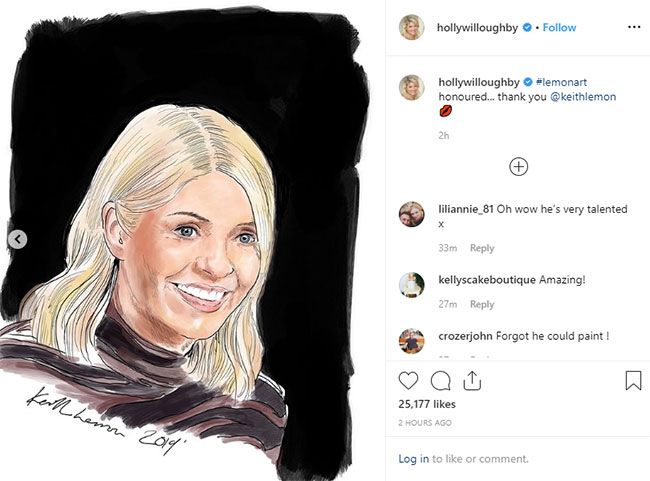 holly willoughby illustration