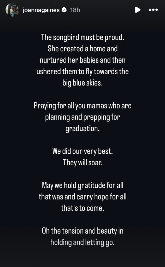 Joanna Gaines shared an emotional message dedicated to her daughter Ella