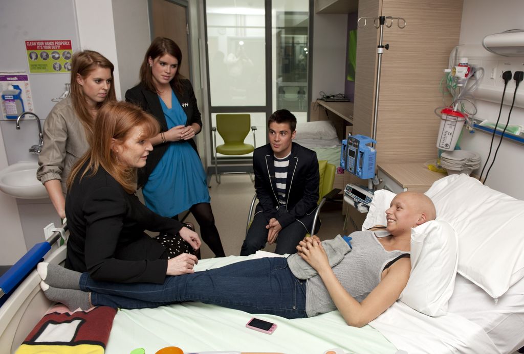 Sarah, Duchess of York opens the Teenage Cancer Trust unit at The Great North Children's Hospital in Newcastle in 2010