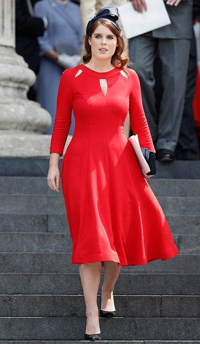princess eugenie red dress