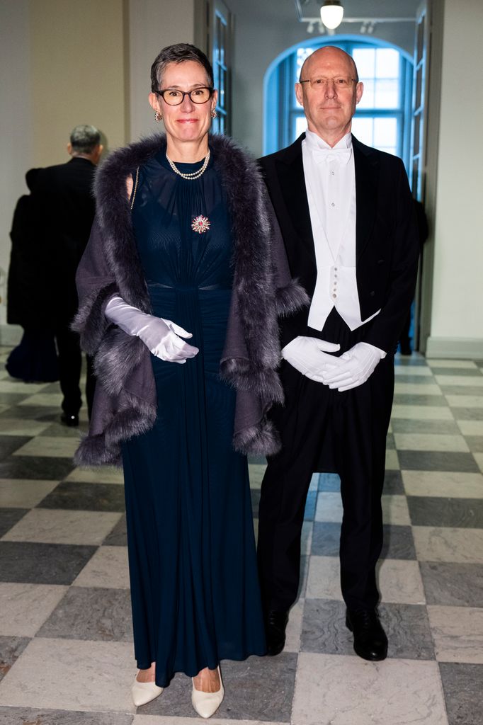 Joelle Elisabeth Selma Jenny - UK Ambassador to the Kingdom of Denmark and Richard H. Webb attend the New Year's Court for the Diplomatic Corps
