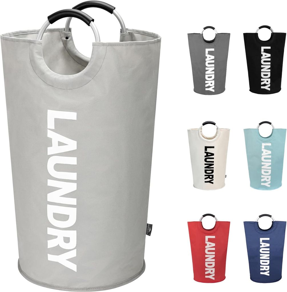 DOKEHOM 90L Large Laundry Basket, Collapsible Laundry Bag,