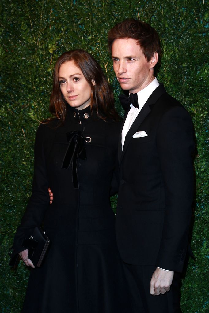 Hannah Bagshawe and Eddie Redmayne in black outfits