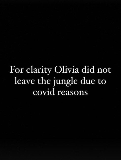 Olivias Instagram statement denying covid exit rumours