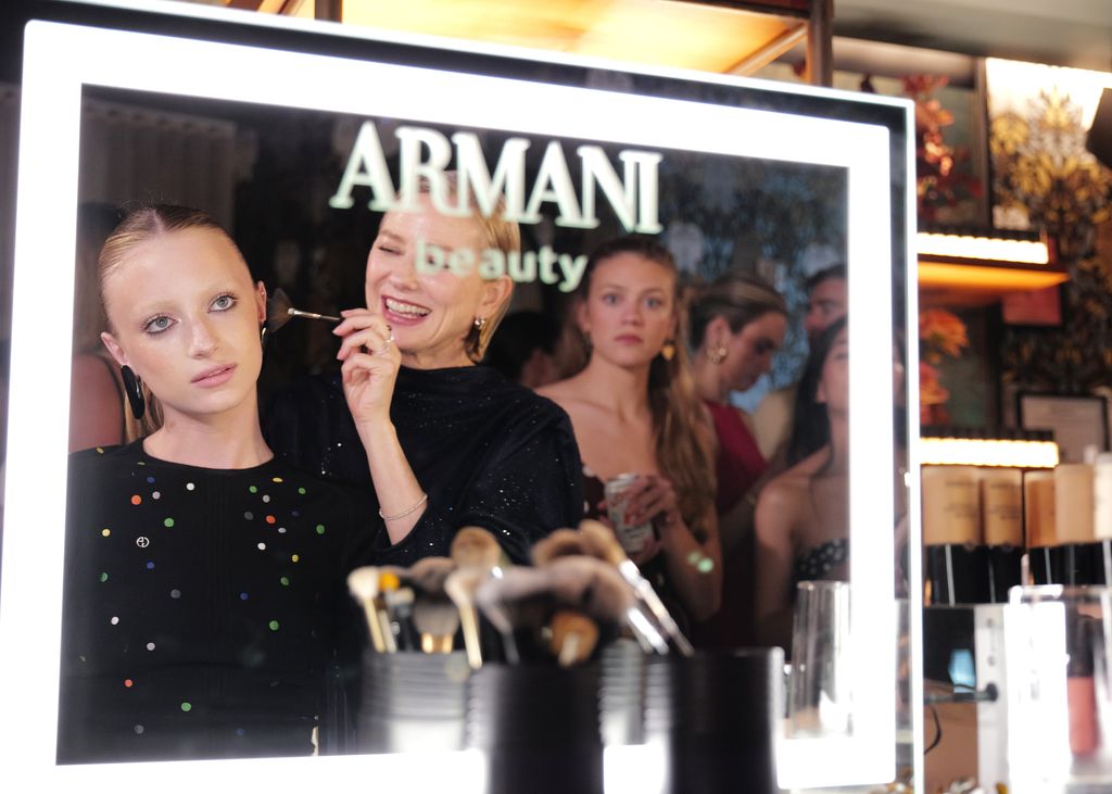 Kai Schreiber and Naomi Watts attend Armani Beauty celebrating Luminous Silk Foundation and Concealer in NYC at Twenty Three Grand on June 18, 2025 in New York City