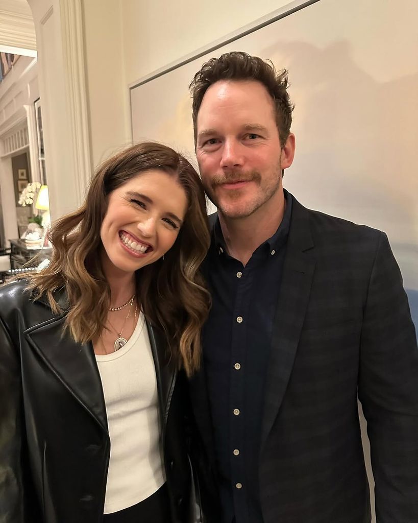 Chris Pratt and wife Katherine Schwarzenegger pose for photo at home 