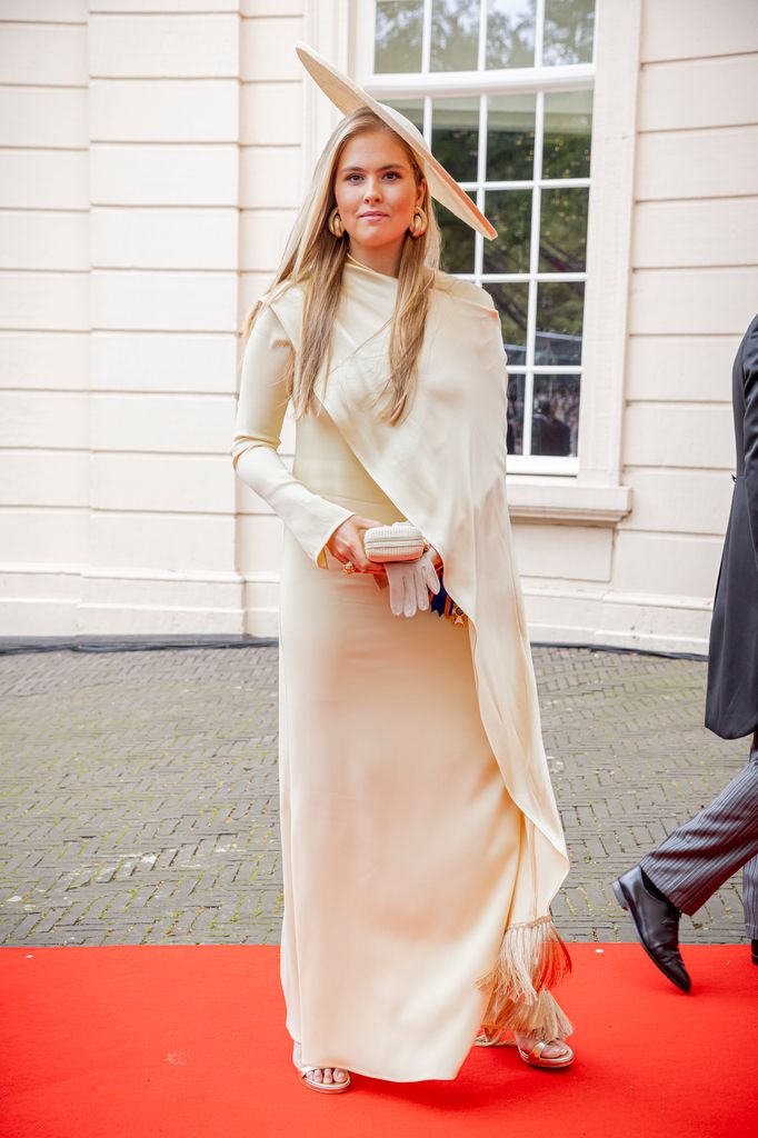 Princess Catharina-Amalia in a cream dress
