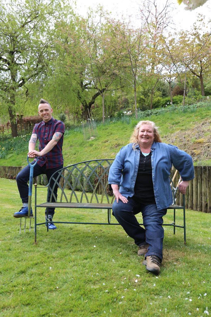 Lee Burkhill and Charlie Dimmock on Garden Rescue
