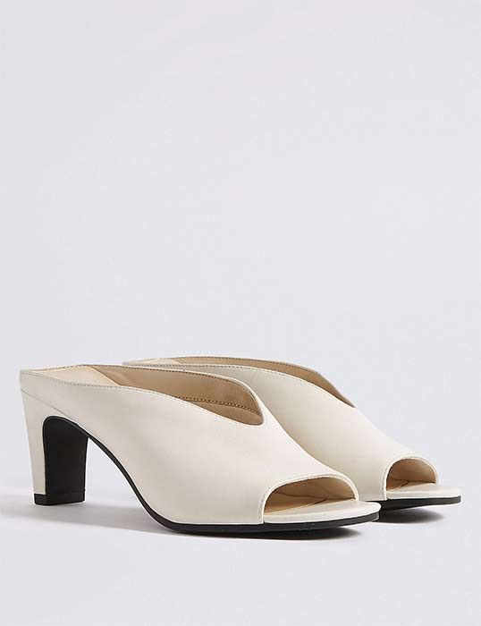 marks and spencer cream mule sandals