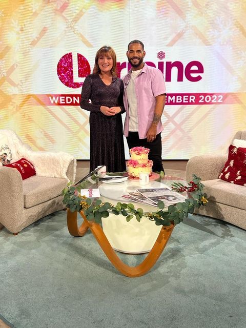 Lorraine Kelly with The Great British Bake Off star Sandro