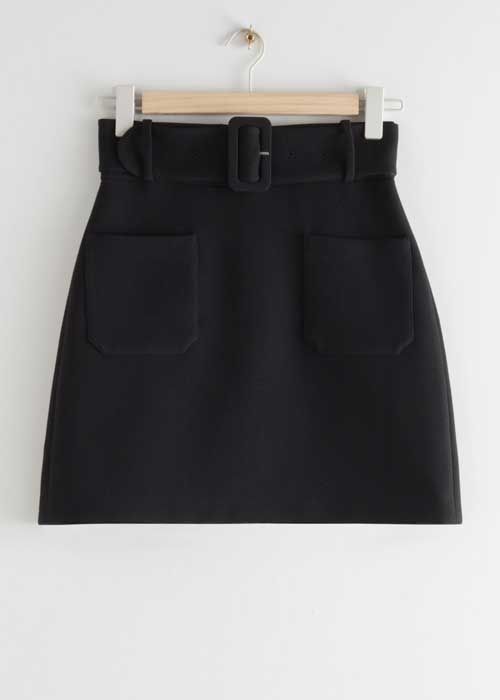 black belted skirt