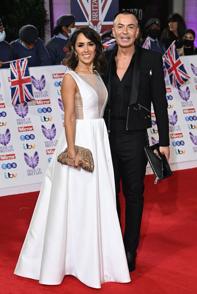 Janette Manrara red carpet with Julien Macdonald