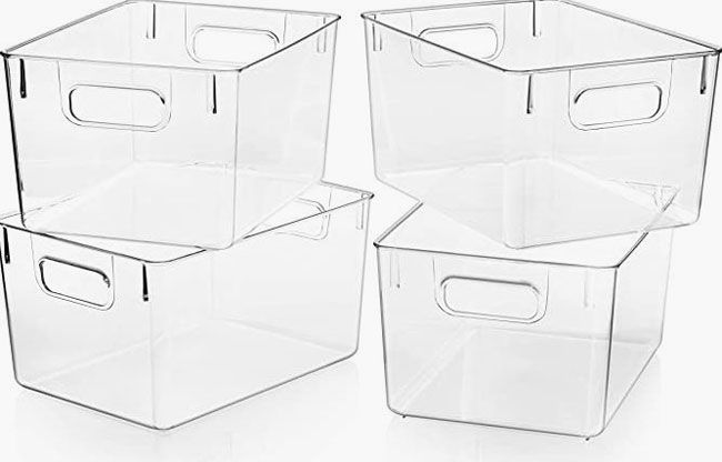 storage boxes clear
