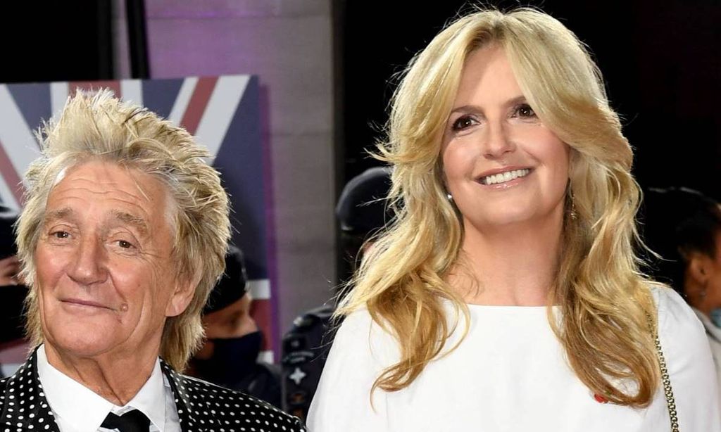 Rod Stewart and Penny Lancaster on the red carpet
