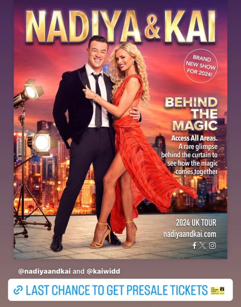 An online advertisement for Nadiya & Kai: Behind the Magic