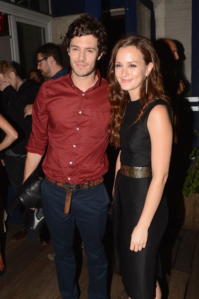 Adam Brody and Leighton Meester attend The Cinema Society with The Hollywood Reporter & Samsung Galaxy S III host a screening of "The Oranges" After Party at Jimmy's at James Hotel on September 14, 2012 in New York City. 