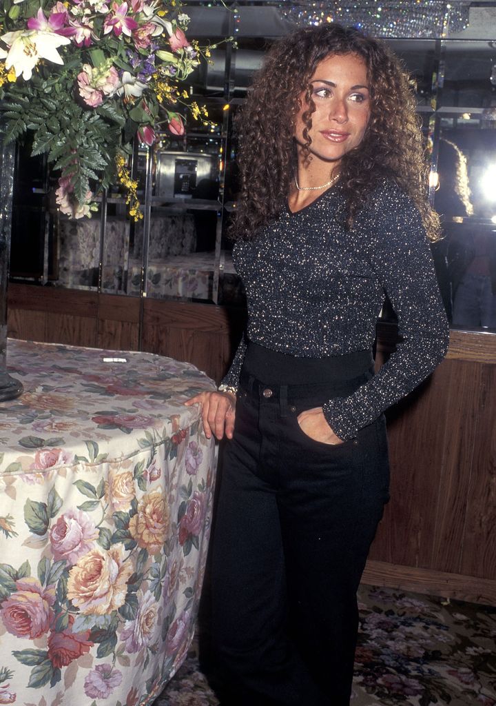 Actress Minnie Driver attends the "Arcadia" Broadway Play Opening Night Performance wearing a sparkly top