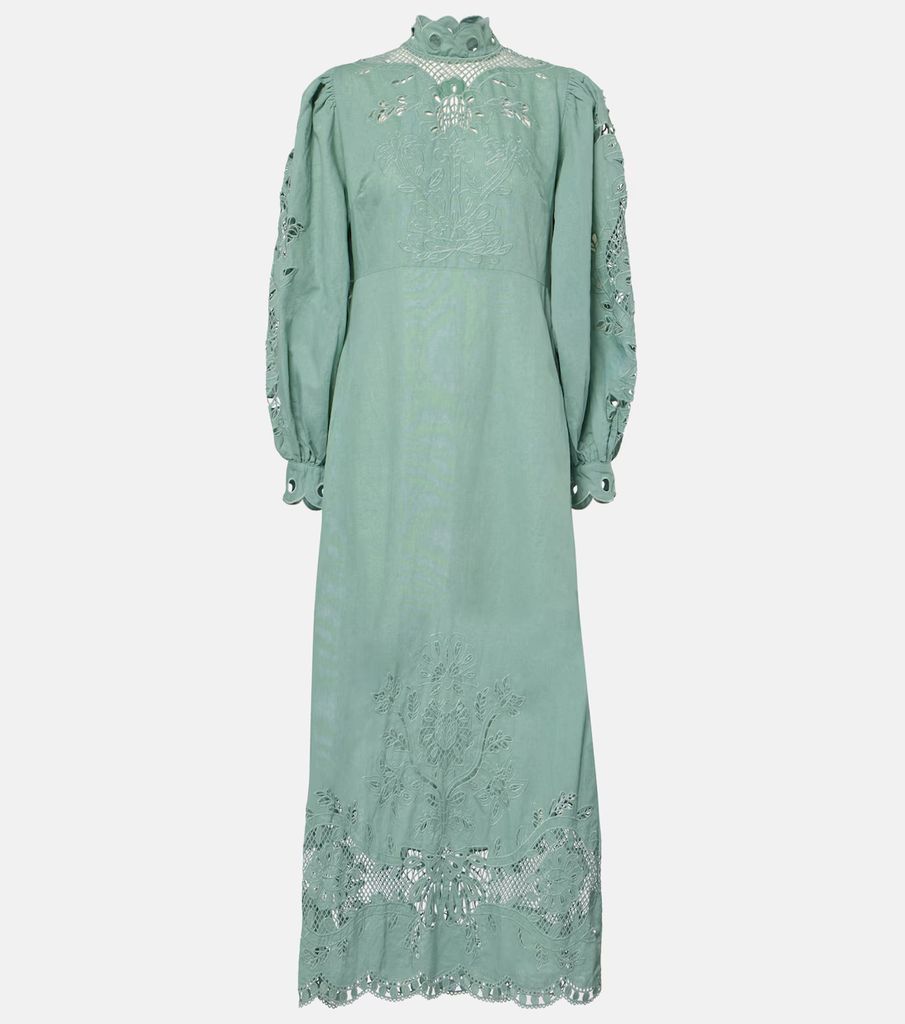 long green dress by farm rio