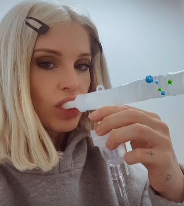 kelly osbourne sick breathing through a tube