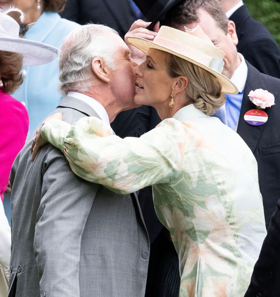 King Charles greeted niece Zara Tindall with a kiss, Royal Ascot