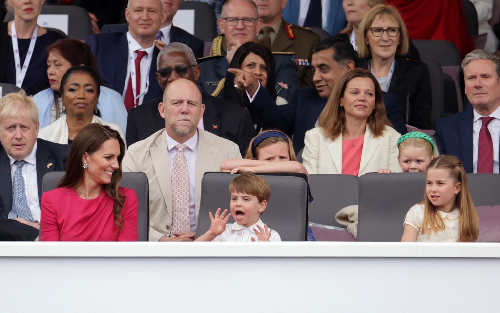 Victoria Starmer and royal family in stands