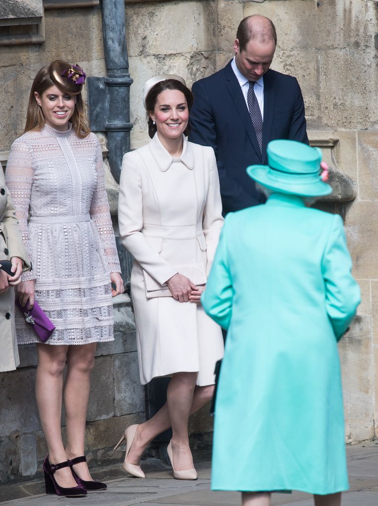 The Duchess greeted the Queen with a curtsy