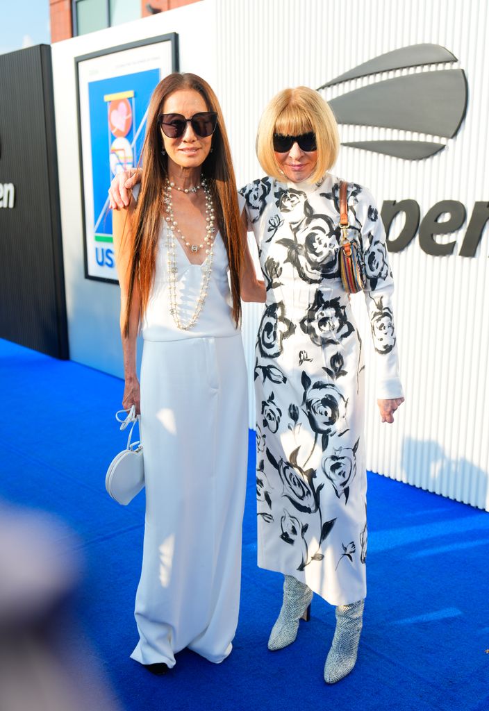  Vera Wang and Anna Wintour arrive at the 2024 US Open Tennis Championships on August 26, 2024 in Flushing, New York. (Photo by Gotham/GC Images)