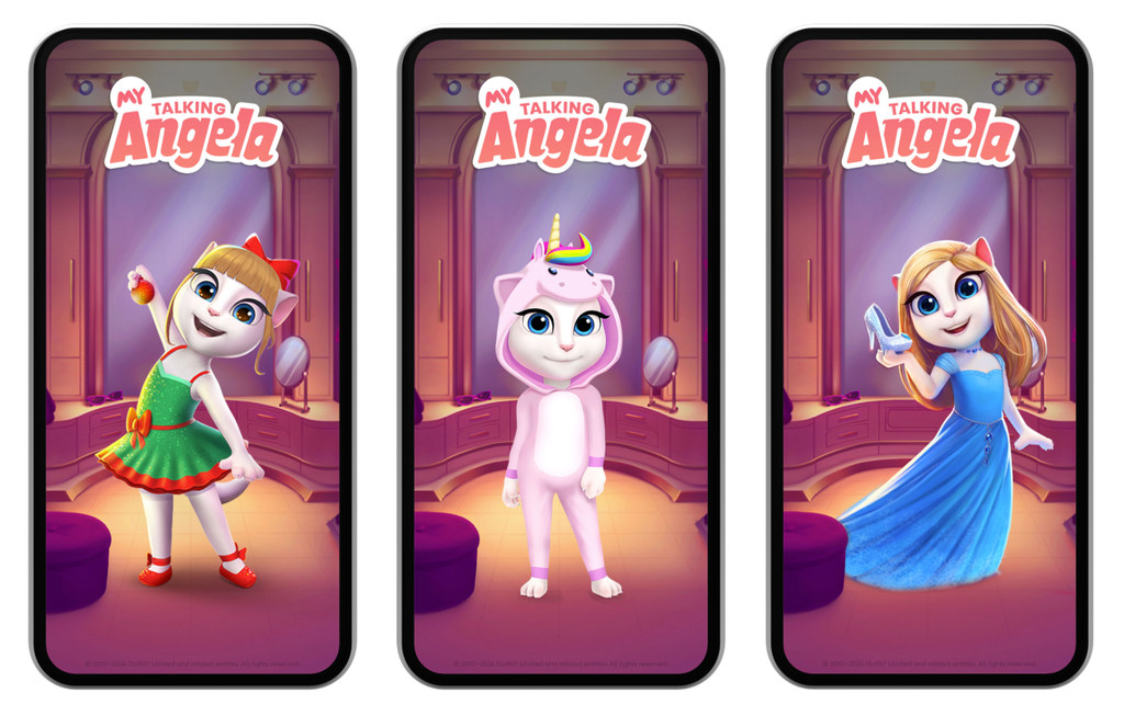 My Talking Angela in different outfits