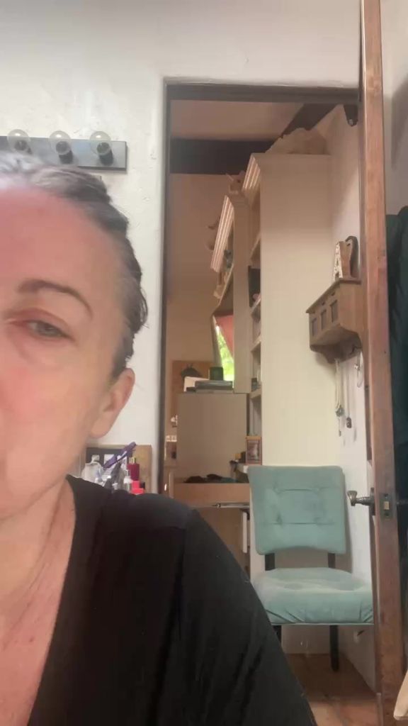 Arlene Silver in the middle of an Instagram Live in her home shared with husband Dick Van Dyke