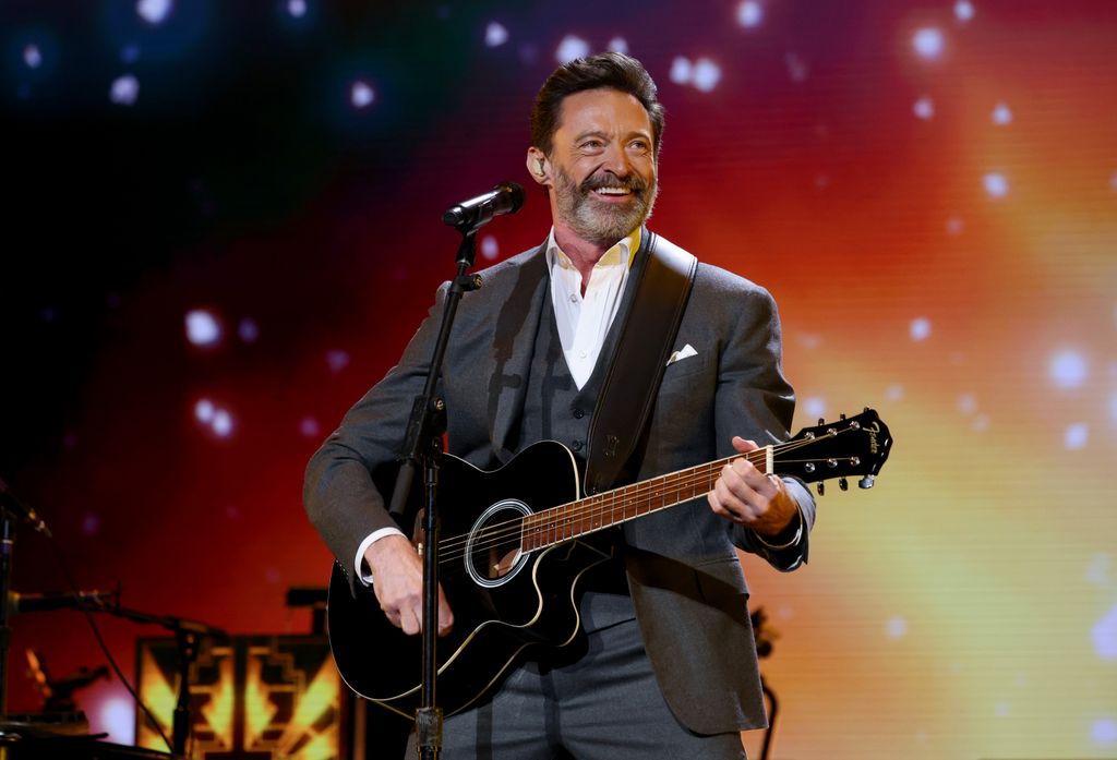 Hugh Jackman performs onstage during Hugh Jackman: From New York, With Love at Radio City Music Hall on January 24, 2025 in New York City