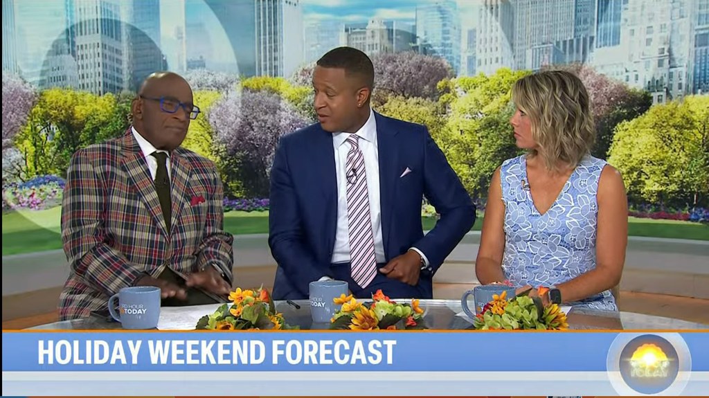 Dylan with her Third Hour co-stars Al Roker and Craig Melvin