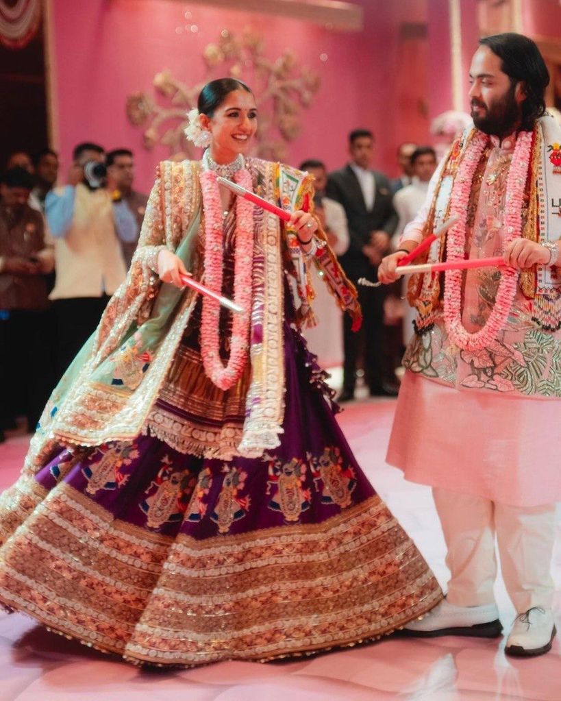 Radhika in bridal look with Anant ambani