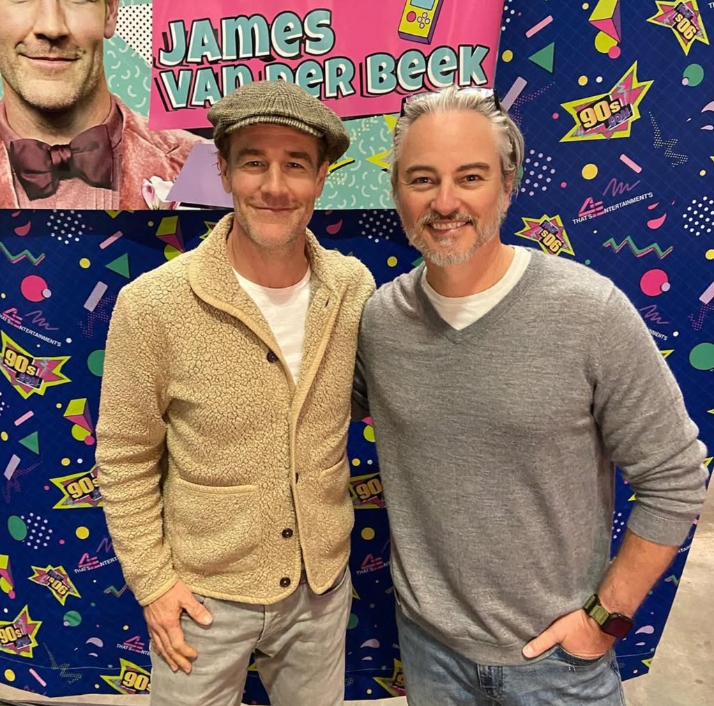 Photo shared by Kerr Smith of him posing alongside co-star James Van Der Beek