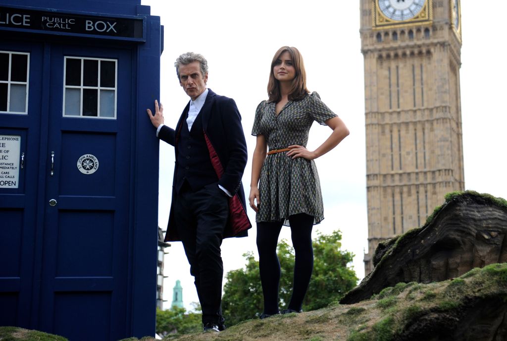 Peter Capaldi and Jenna Coleman in a promotional image for Doctor Who