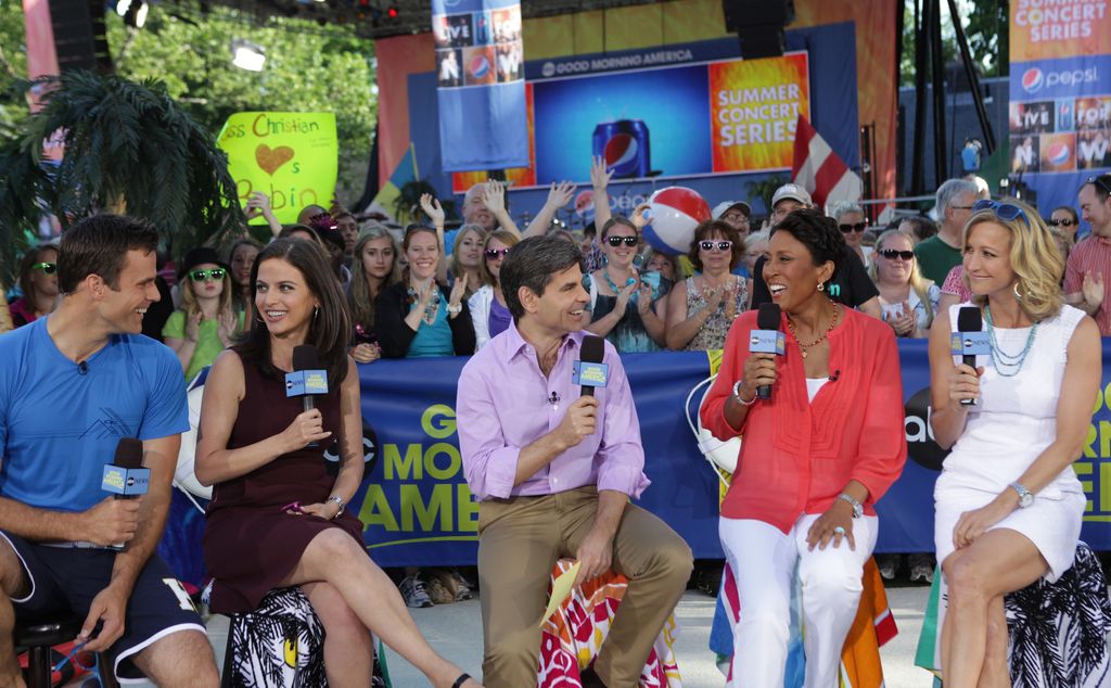 GOOD MORNING AMERICA - The Beach Boys bring their 50th Anniversary reunion tour to "Good Morning America," 6/15/12, performing live from Central Park and airing on the Walt Disney Television via Getty Images Television Network. CAMERON MATHISON, BIANNA GOLODRYGA, GEORGE STEPHANOPOULOS, ROBIN ROBERTS, LARA SPENCER