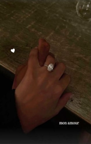 A photo of Steven Bartlett's engagement ring
