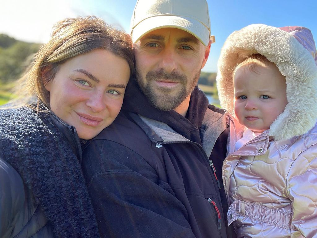 Tayah Victoria and Adam Aveling with their daughter Beau 