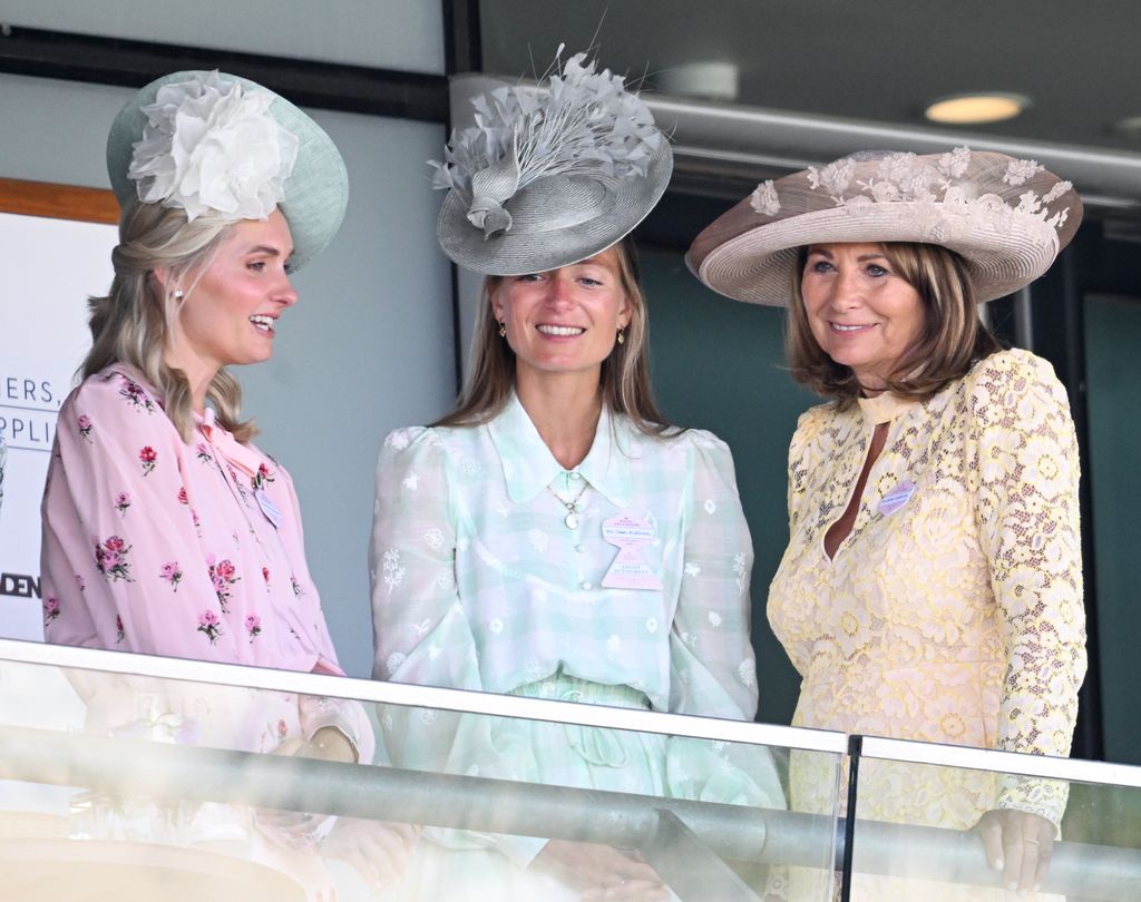 Lucy van Straubenzee, Alizee Thevenet and Carole Middleton
