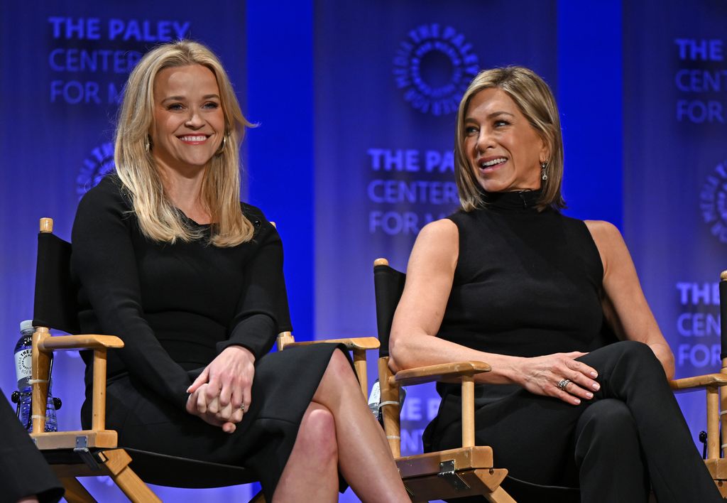 Reese and Jennifer on a panel at PaleyFest 2024