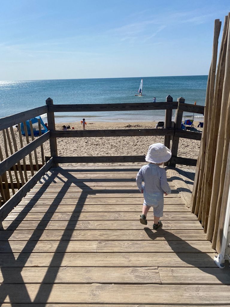 We spent every morning playing on the beach