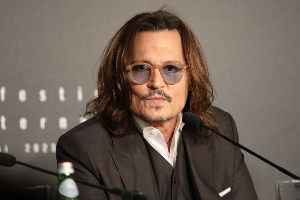 Johnny Depp attends the "Jeanne Du Barry" press conference at the 76th annual Cannes film festival at Palais des Festivals