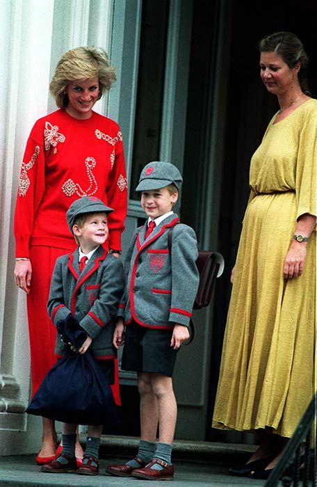 Prince William Harry first day school