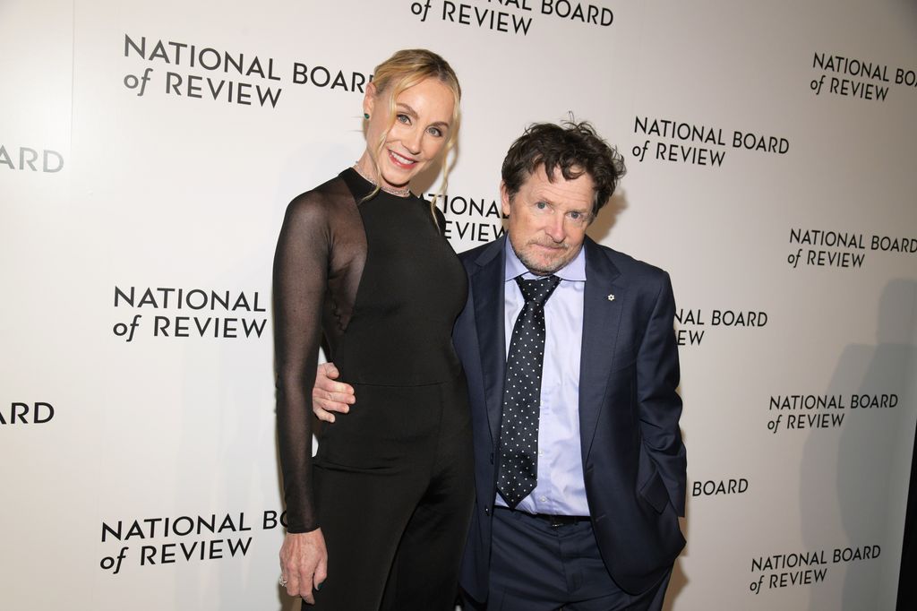 michael j fox and wife tracy pollan national board of review awards gala 2024