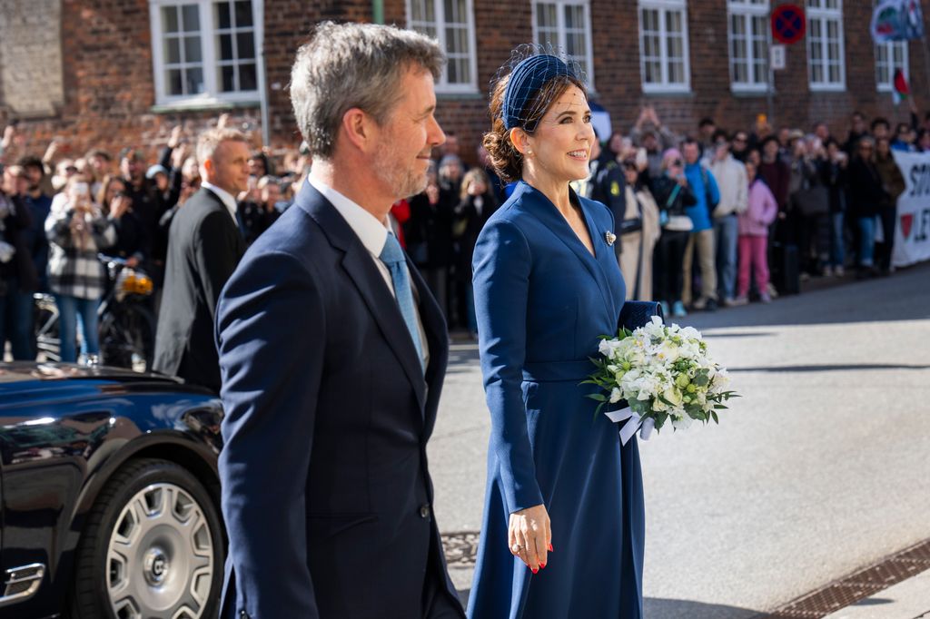  Queen Mary of Denmark and King Frederik X of Denmark attend church service in connection with the 80th anniversary of Denmark's liberation