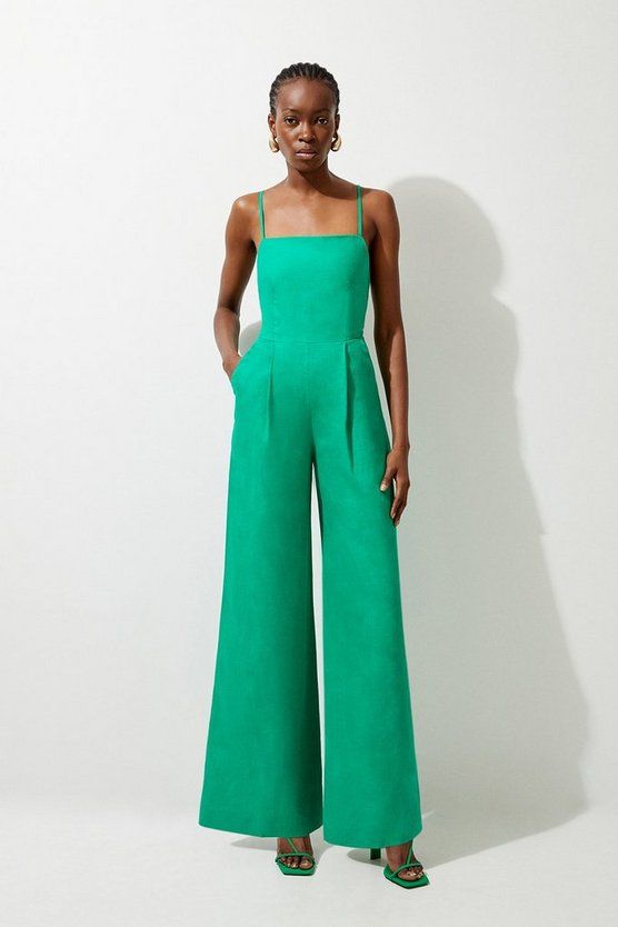 karen millen green jumpsuit