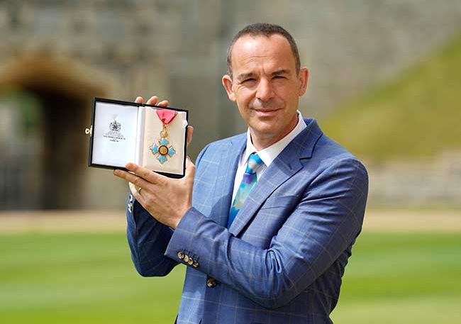 Martin Lewis with his CBE award