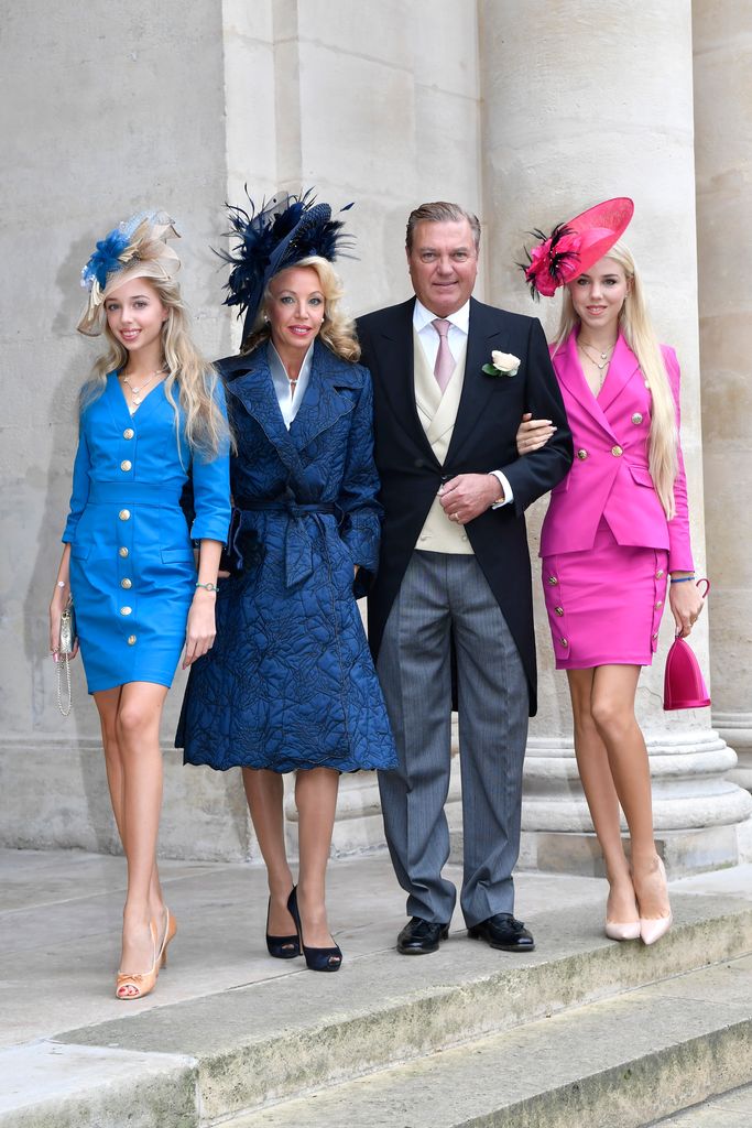 Princess Camilla and Prince Charles with their daughters Maria Carolina and Maria Chiara at a wedding
